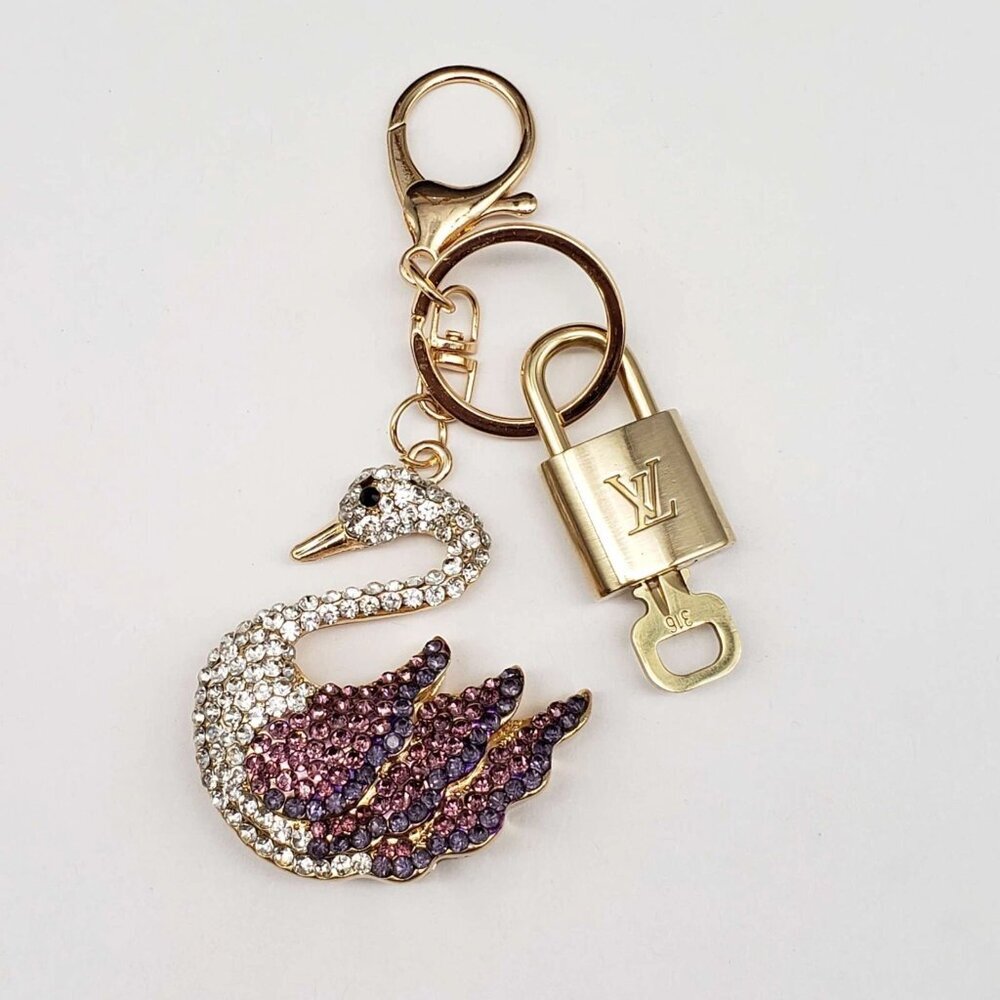 Louis Vuitton Lock & Key with unbranded Swan Bagcharm, Keycharm